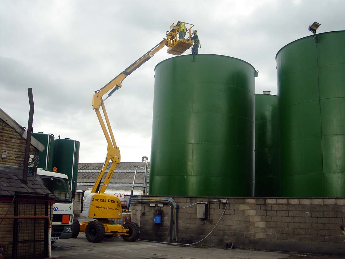 Painting Industrial Factory Fuel Tanks UK Restoration Services