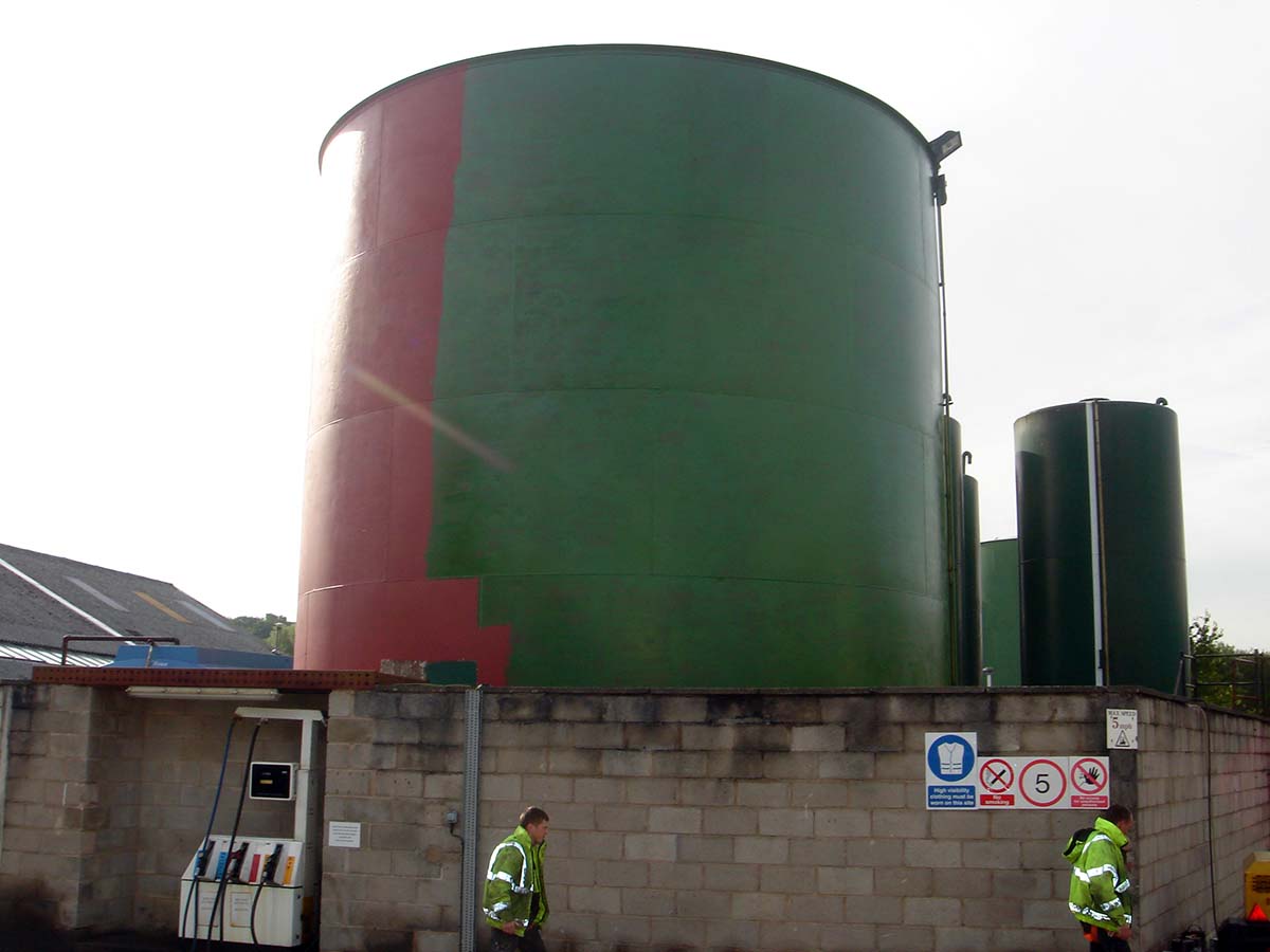 Painting Industrial Factory Fuel Tanks UK Restoration Services
