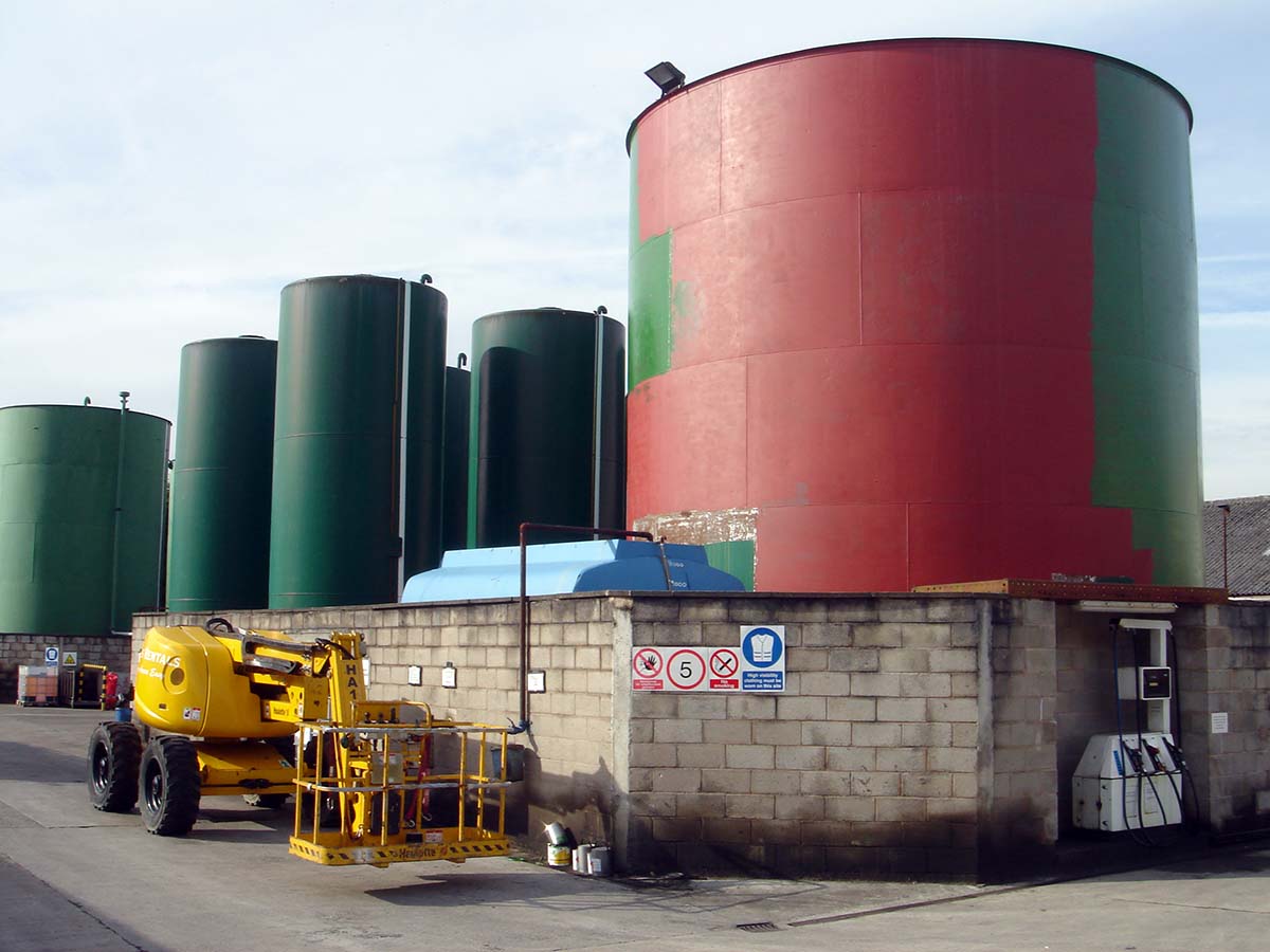 Painting Industrial Factory Fuel Tanks UK Restoration Services