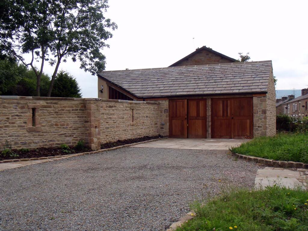 Green Farm Padiham New Garage build landscaping