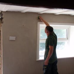 Lime plastering cottage foulridge 6