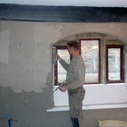 Lime plastering roughlee 2