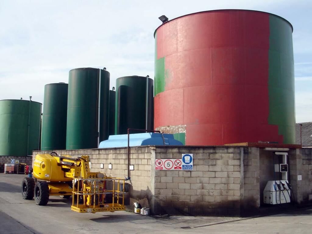 Painting Industrial Factory Fuel Tanks UK Restoration Services