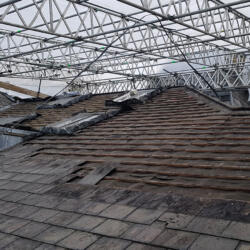Burnley Town Hall Restoration scaffold roofing repair