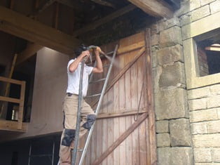 Blasting Timber Doors