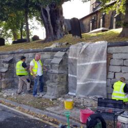 St Helens Church Retaining Wall Construction