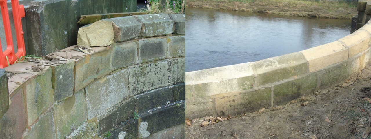 Ribchester Bridge Before And After