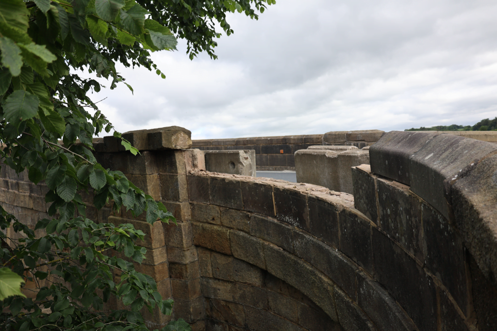 Ribchester Bridge damage from accident